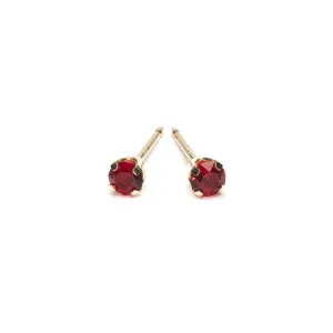 14k Gold Earrings January Birthstone