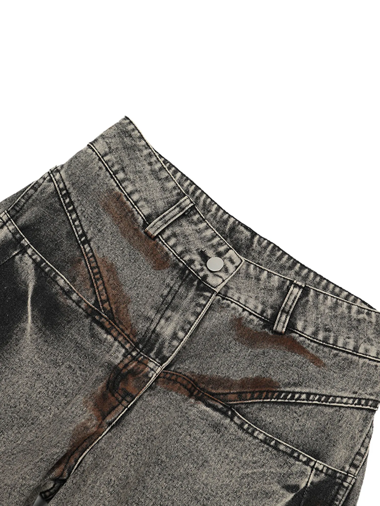 1984 American Street Style Washed Distressed Jeans