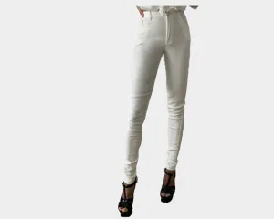 22 White Vegan-Leather jeans - The Milano