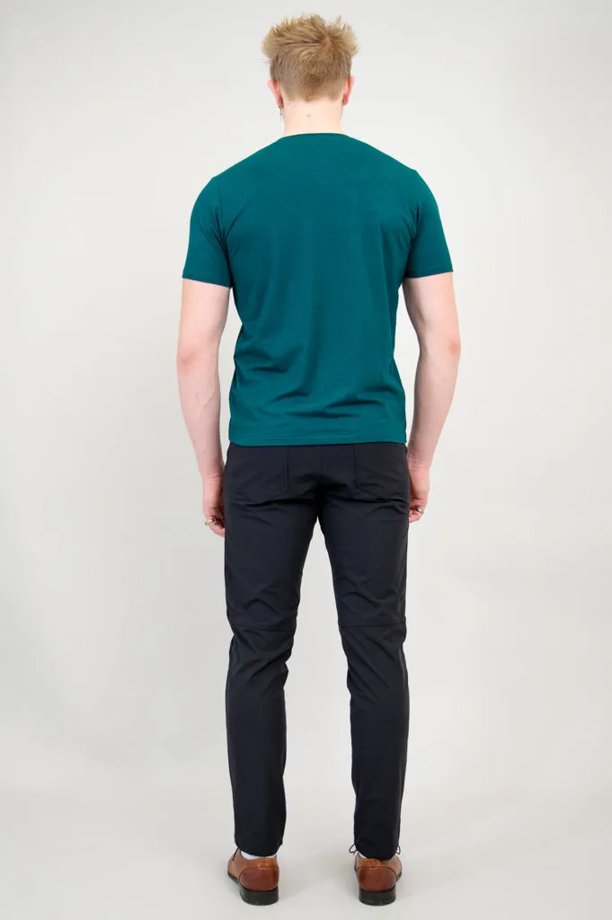 Adam Short Sleeve Shirt, Teal, Bamboo