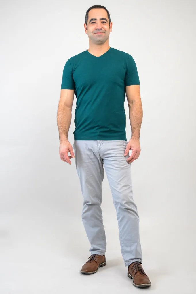 Adam Short Sleeve Shirt, Teal, Bamboo