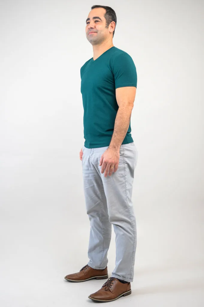 Adam Short Sleeve Shirt, Teal, Bamboo