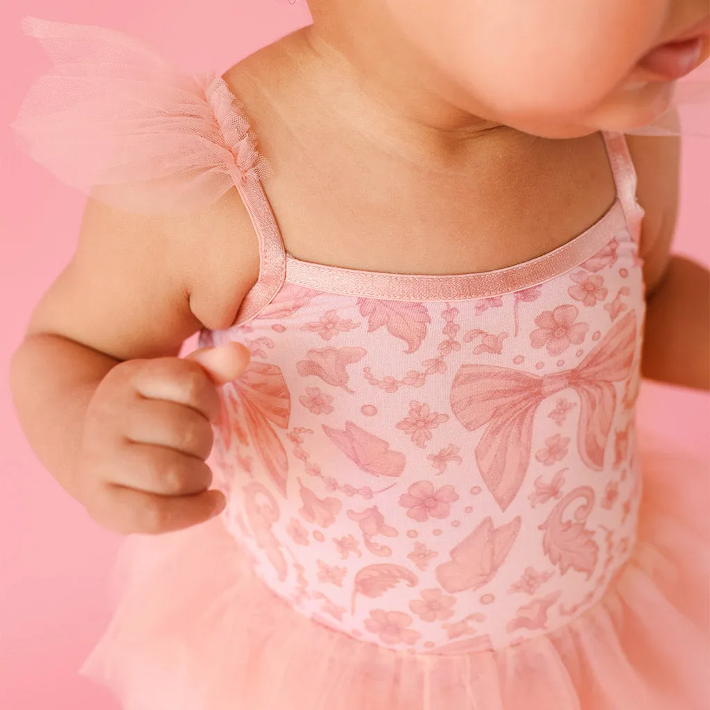 Adelaide Tulle Smocked Bodysuit Dress