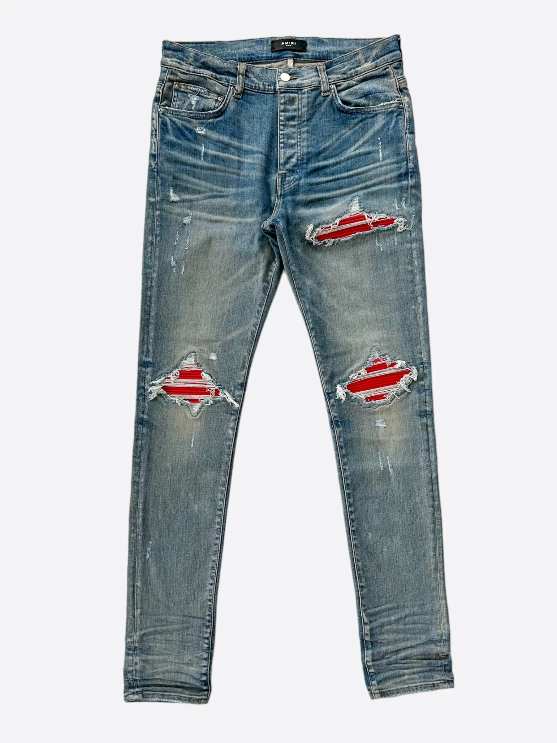 Amiri Blue & Red Patch MX1 Jeans