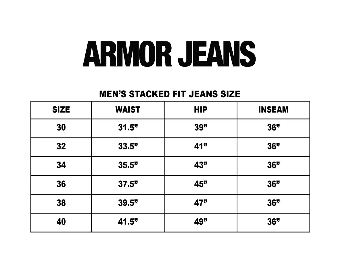 Armor Color Block Mid-Rise Stacked Black Jeans