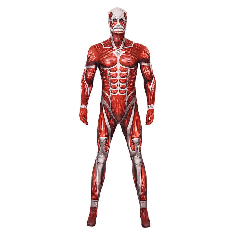 Attack on Titan Bodysuit Adult Lycra Zentai Jumpsuit Titan Muscle Cosplay Costumes BEcostume