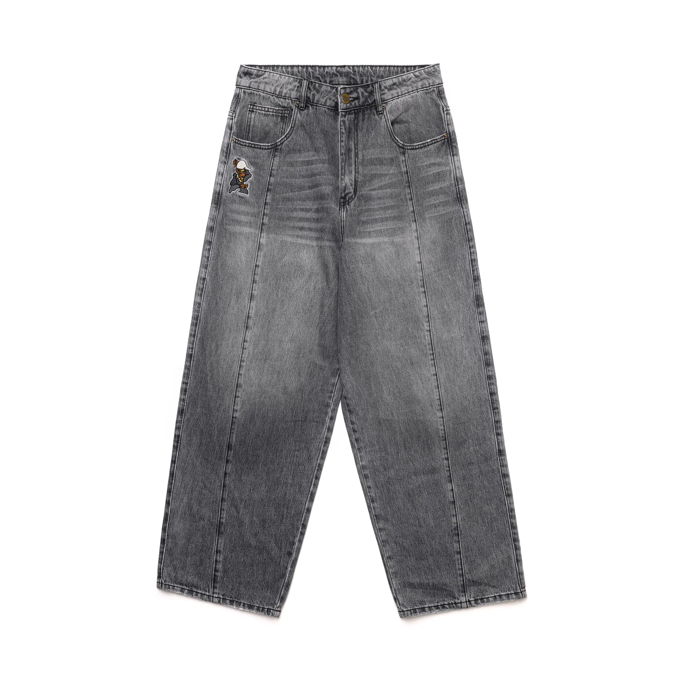 B-Boy Phat Cut Washed Black Jeans