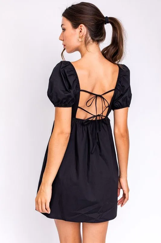 Back Tie Babydoll Dress