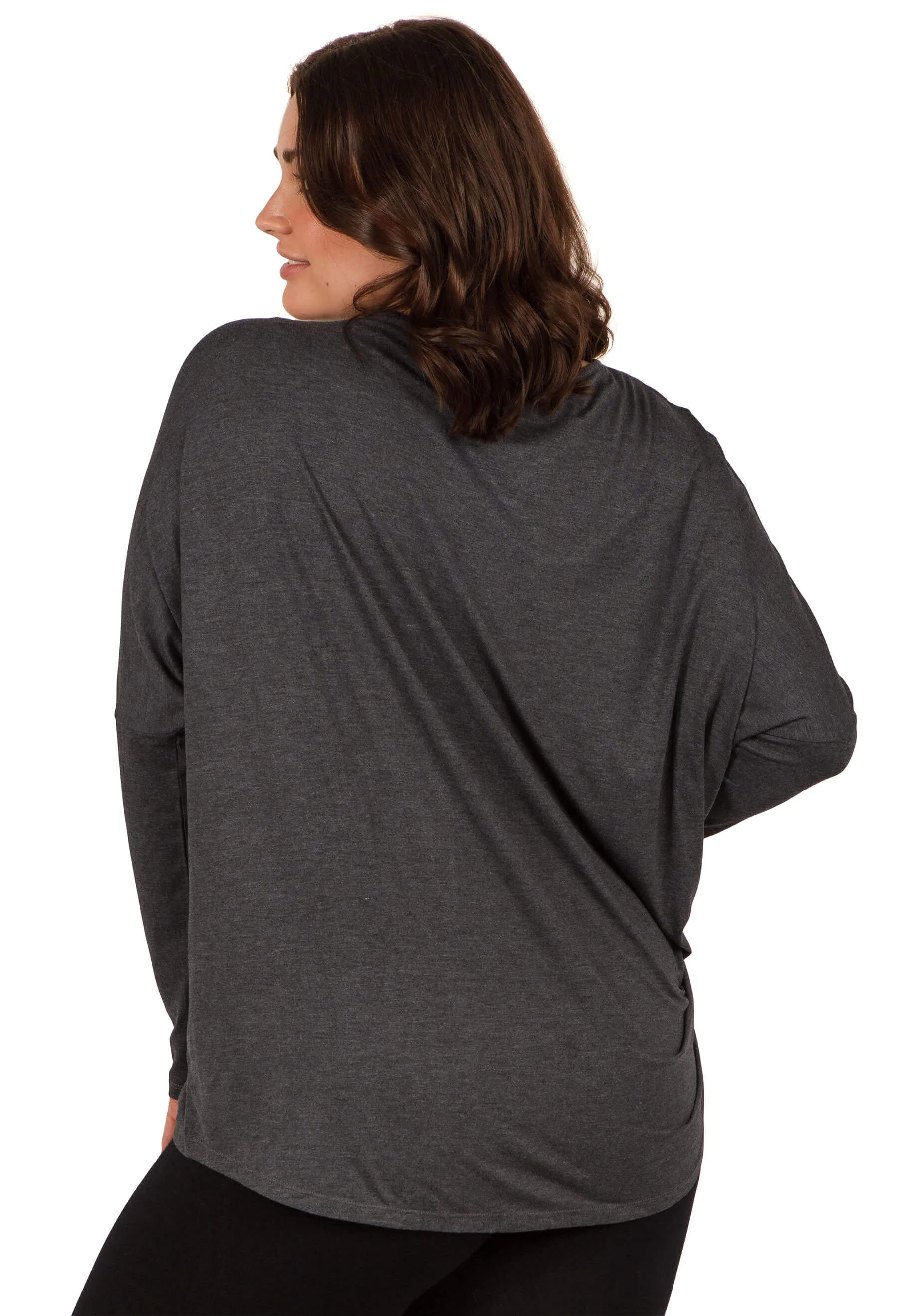 Bamboo Boat Neck Long Sleeve Top