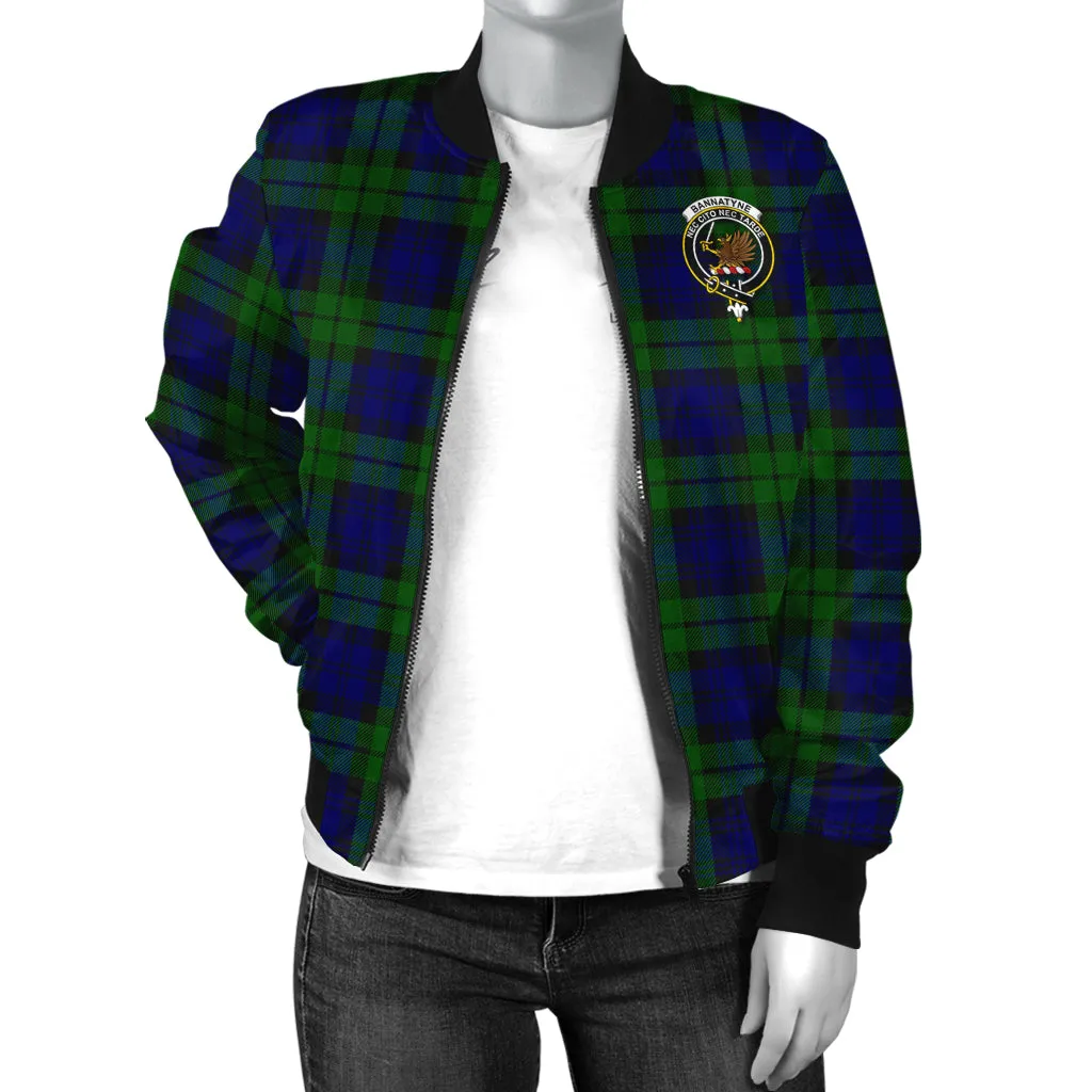 Bannatyne Tartan Bomber Jacket with Family Crest