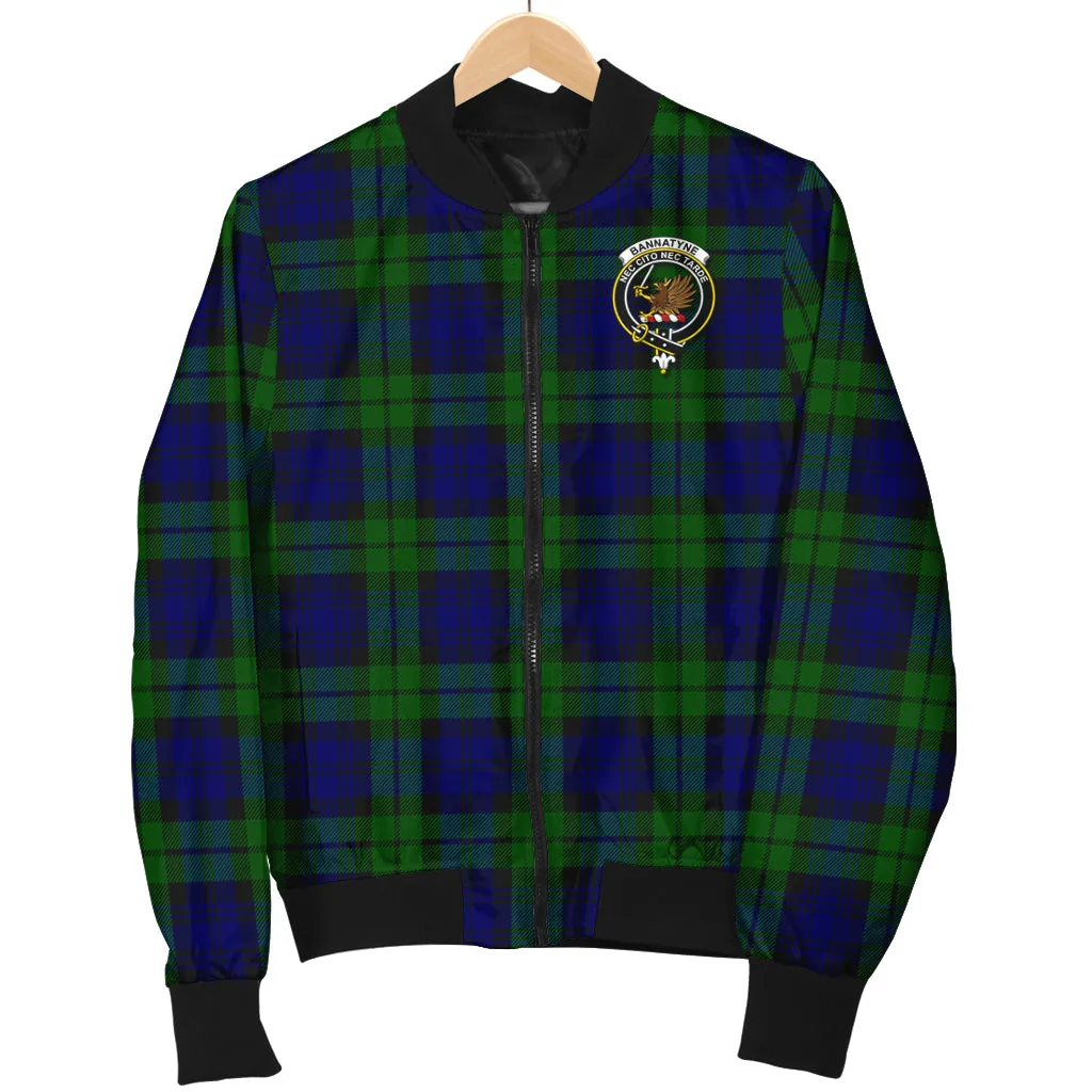 Bannatyne Tartan Bomber Jacket with Family Crest