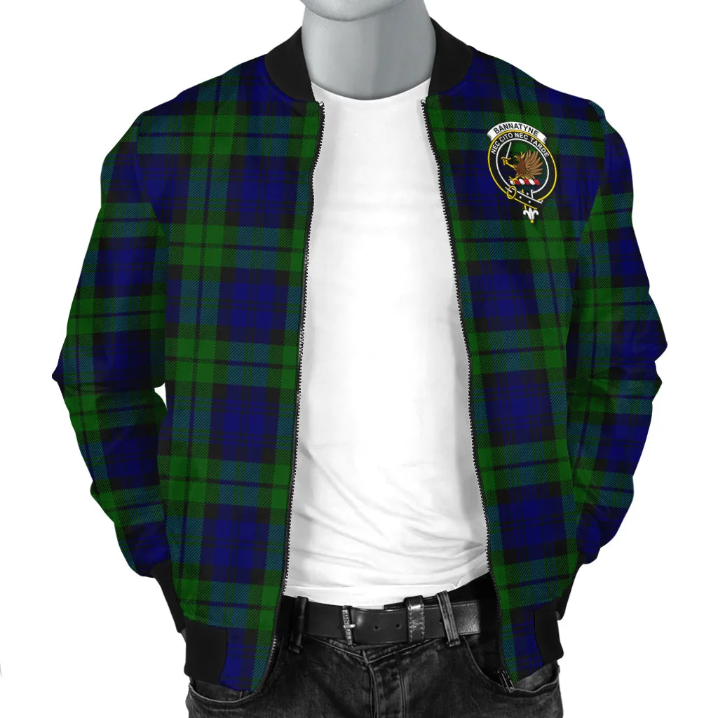 Bannatyne Tartan Bomber Jacket with Family Crest