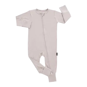 BELAN J Footless Sleeper with Fold-Over Cuffs - Oat