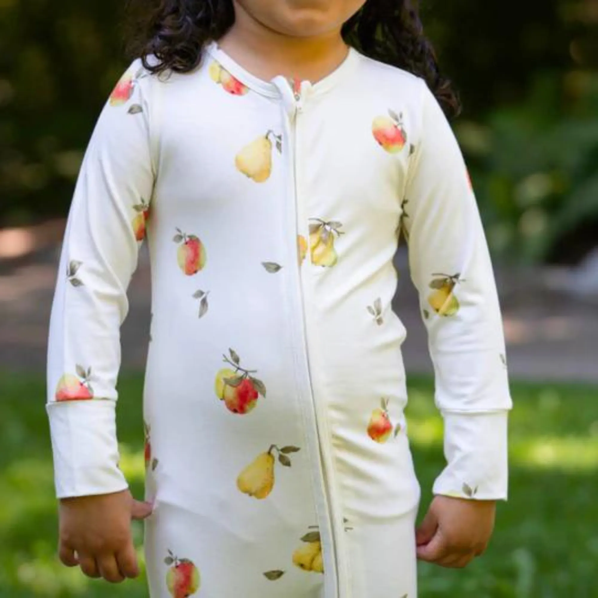 BELAN J Footless Sleeper with Fold-Over Cuffs - Orchard