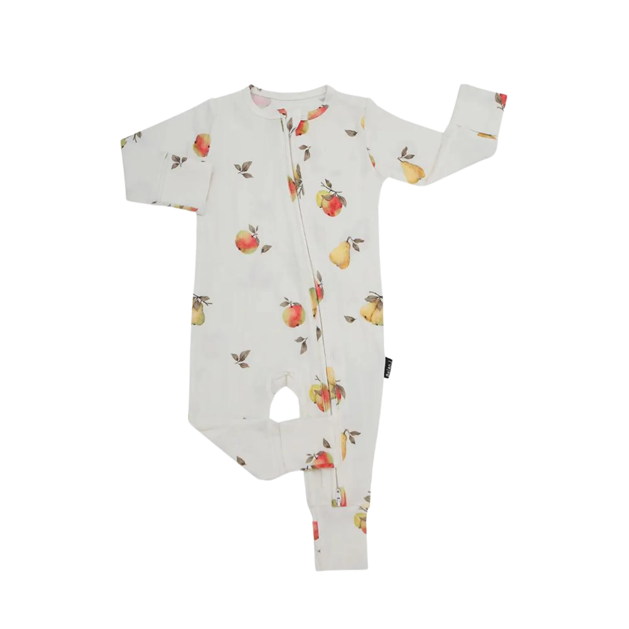 BELAN J Footless Sleeper with Fold-Over Cuffs - Orchard