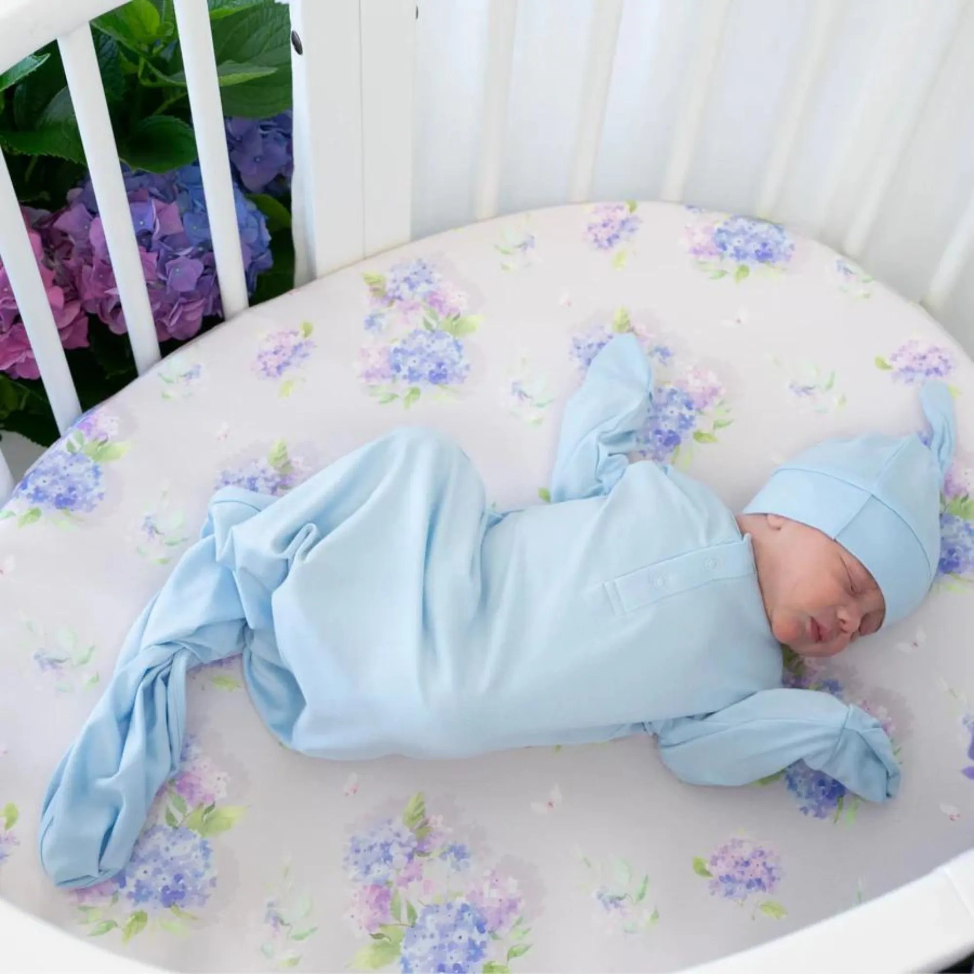 BELAN J Sleep Gown - Hydrangea Blue