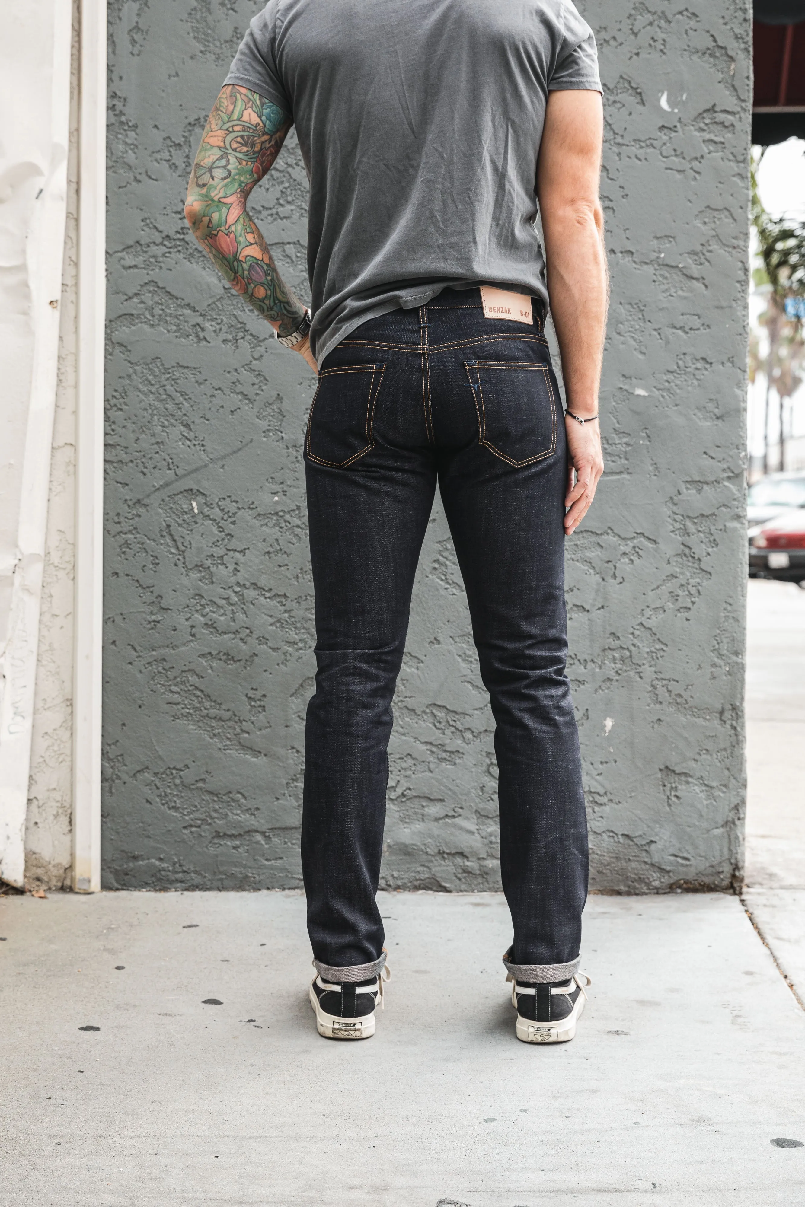 Benzak Denim Developers - B-01 SLIM - 13 oz. Brown Cotton Selvedge