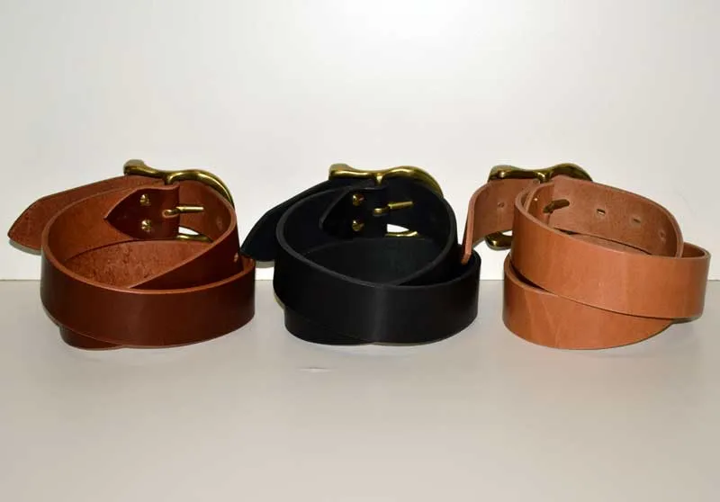 BIG JOHN "VBLT05" HIMEJI OILED LEATHER BELT (4mm)