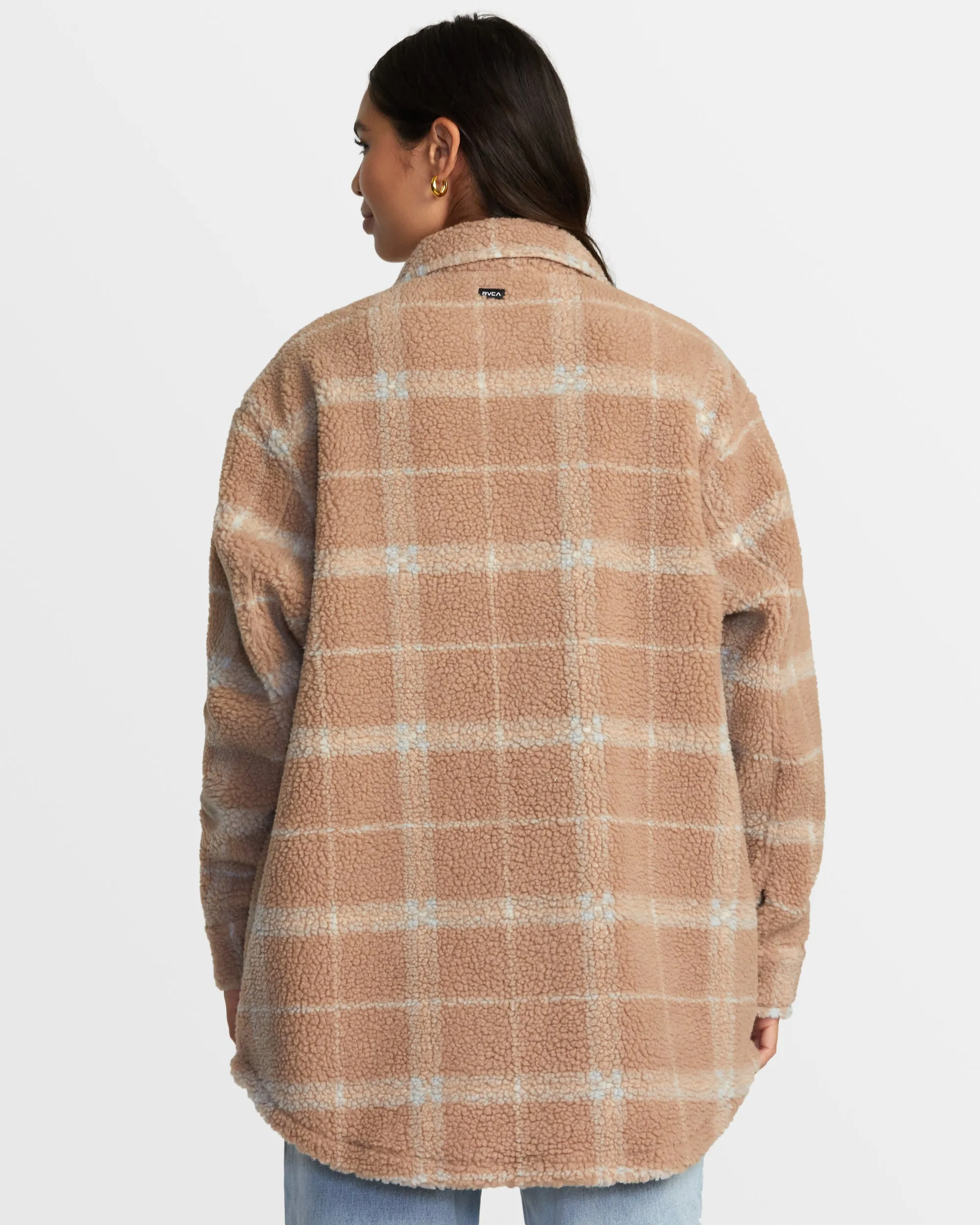 Birdie Shacket Flannel Jacket - Warm Taupe