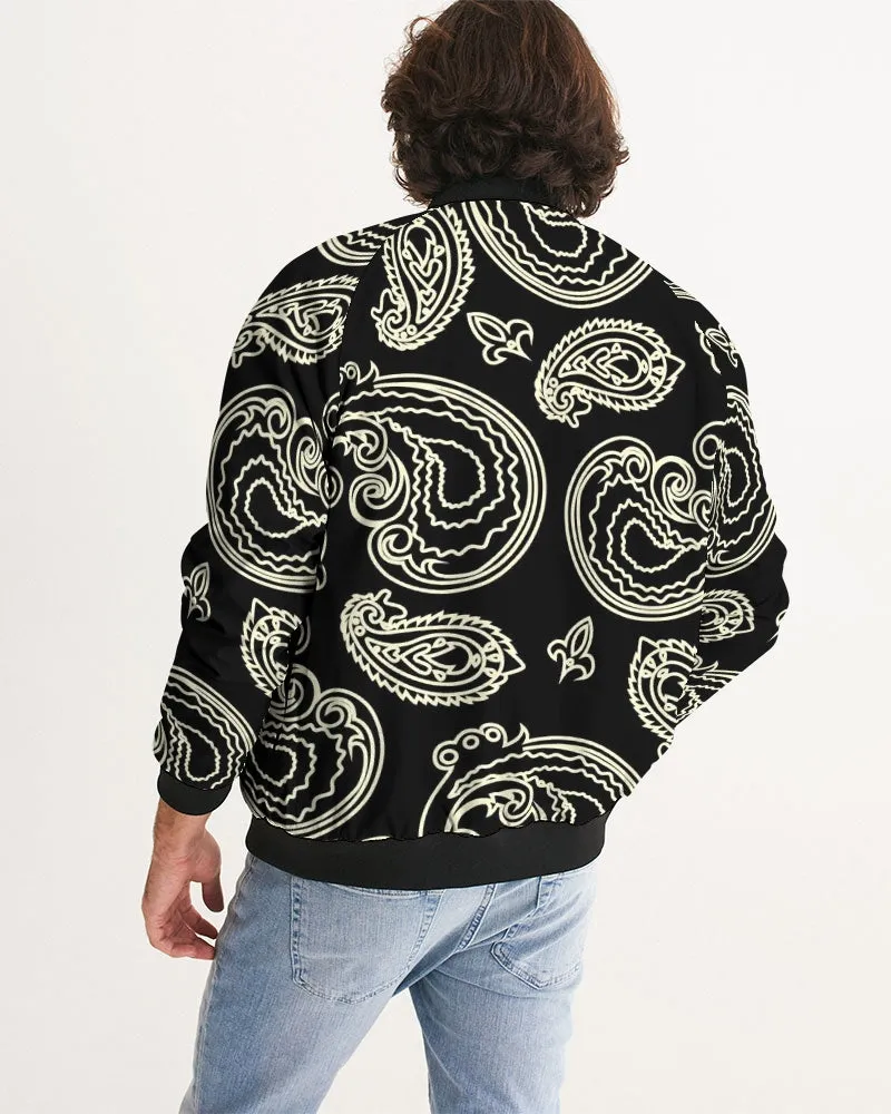 Black & Bone Paisley Men's Bomber Jacket