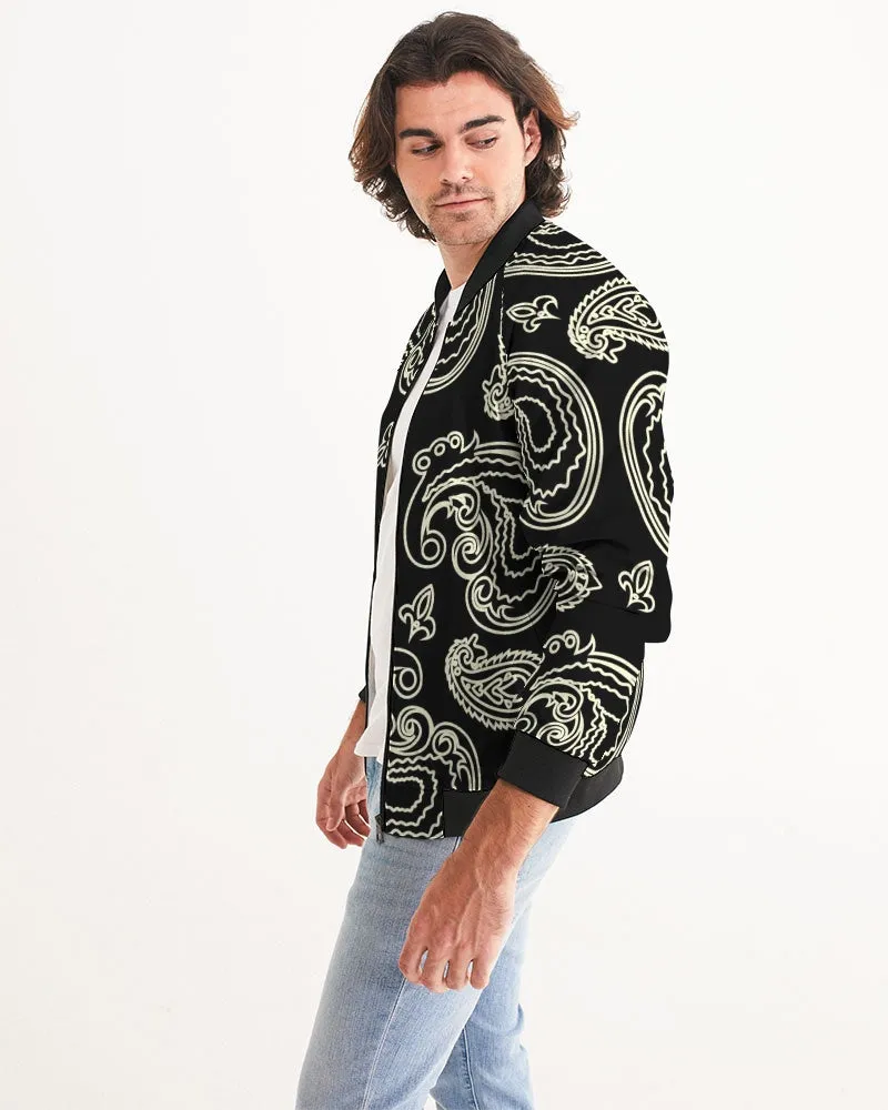 Black & Bone Paisley Men's Bomber Jacket