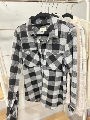 Black Plaid Kendra Shacket