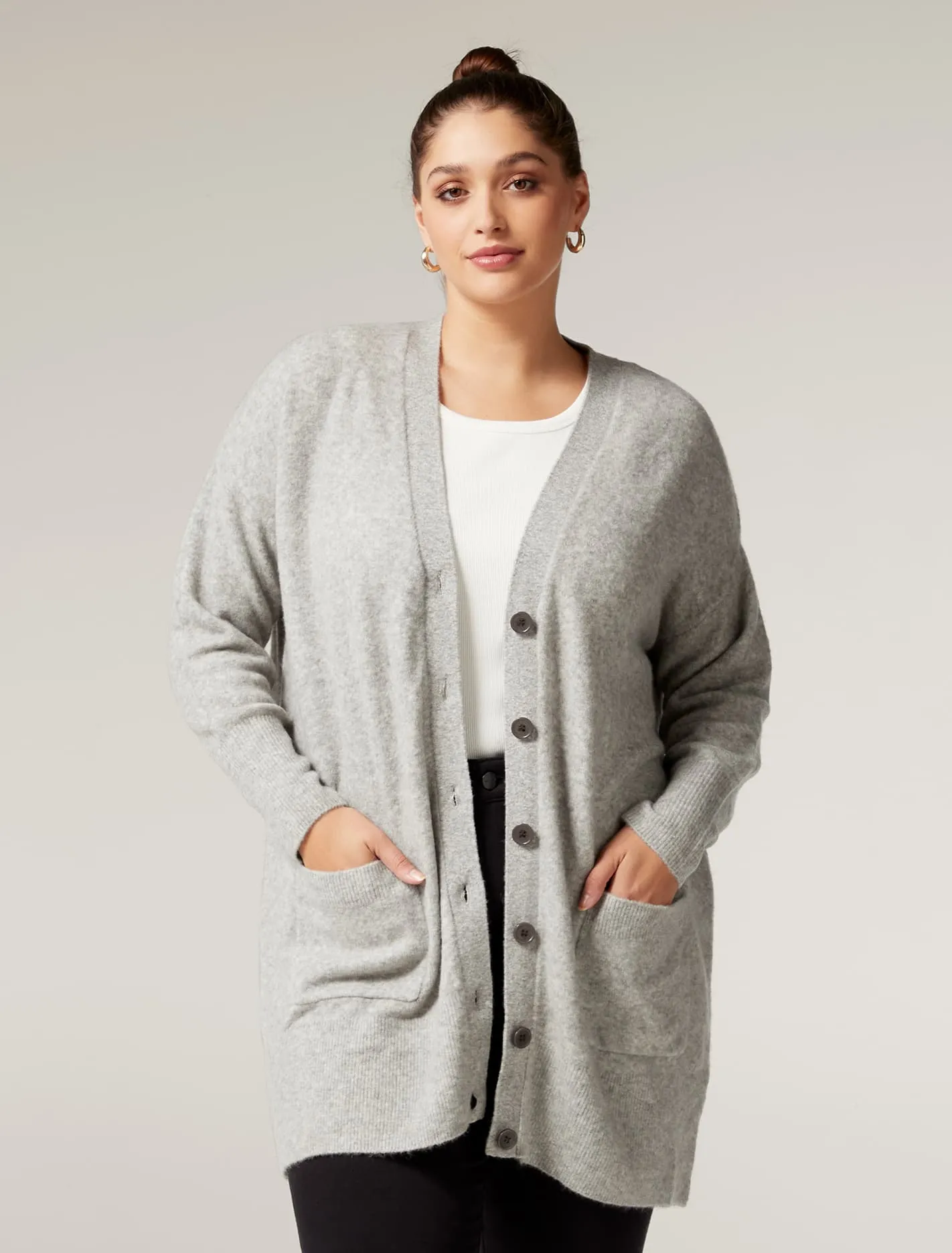 Boston Curve Boyfriend Knit Cardigan