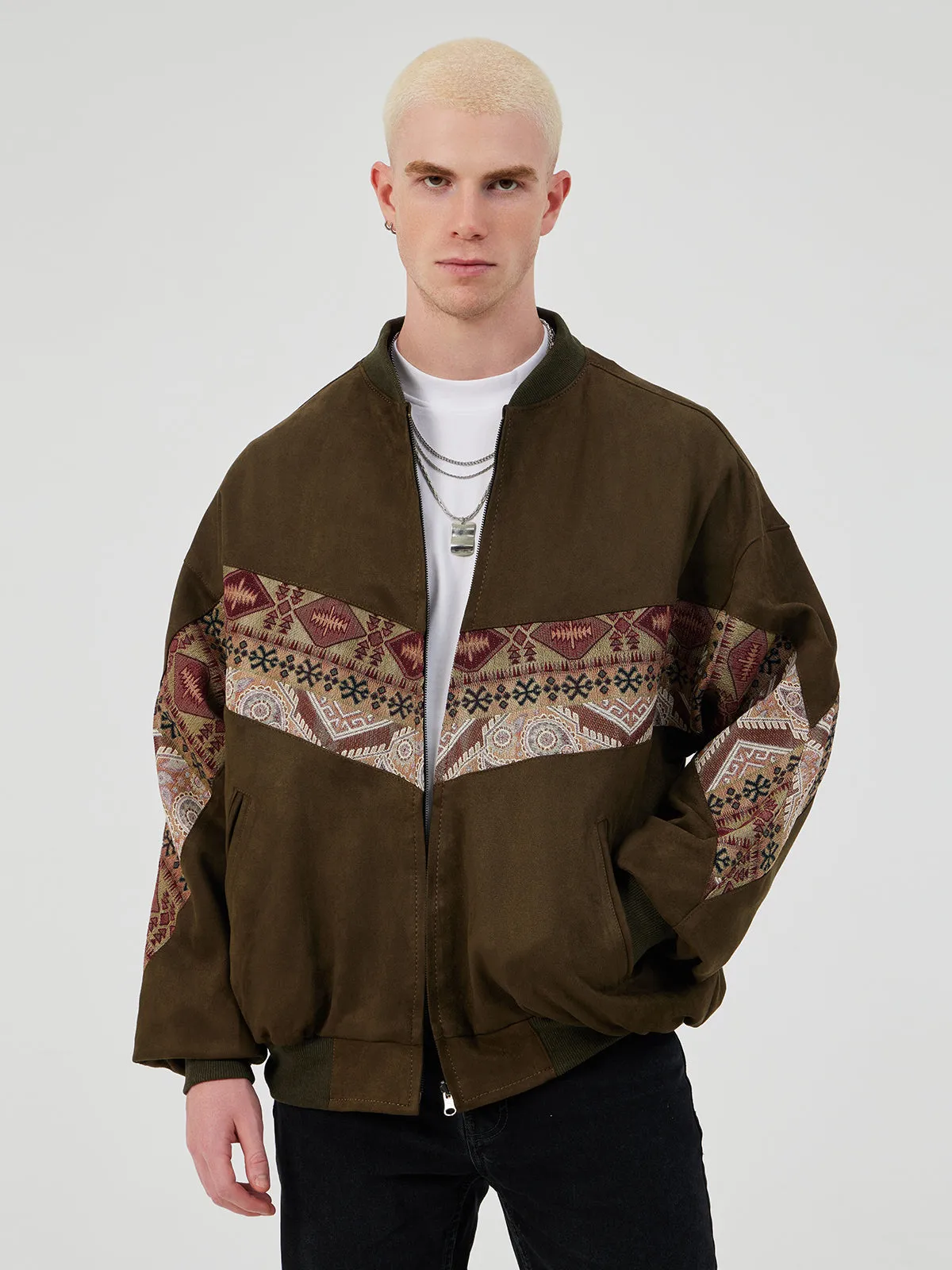 BROWN UNISEX BOMBER JACKET XXL