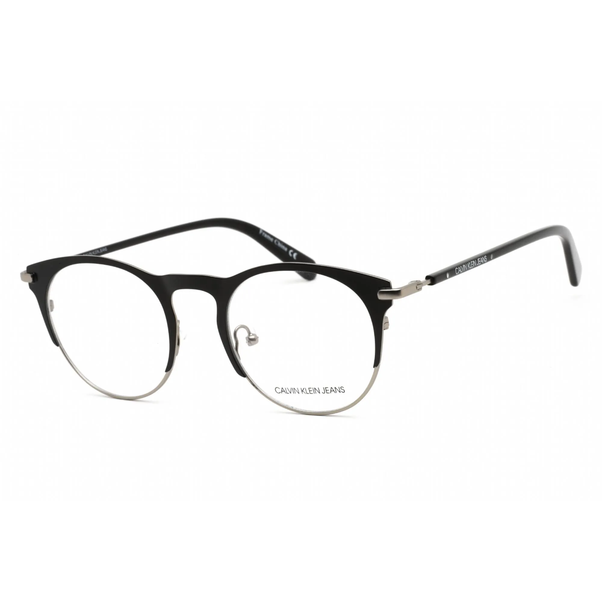 Calvin Klein Jeans Unisex Eyeglasses - Matte Black Plastic Round Frame | CKJ19313 001