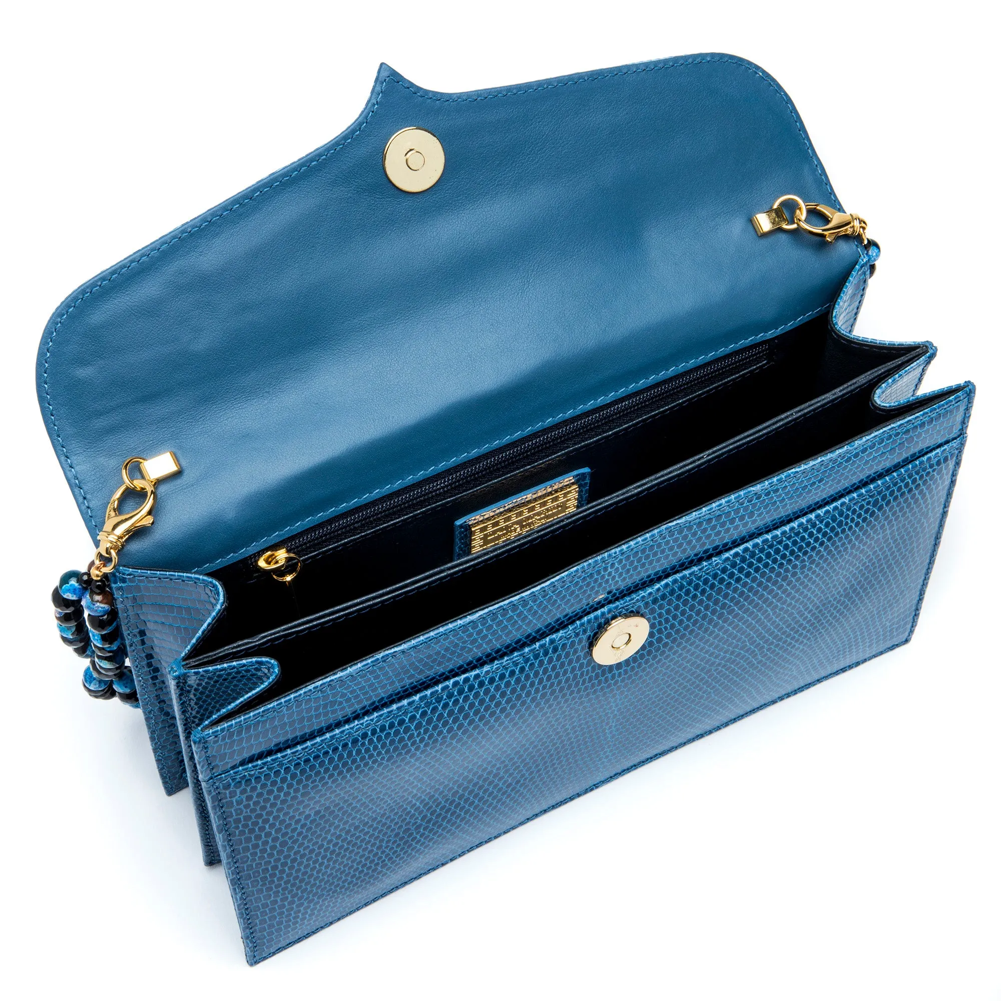 Capri Clutch in Blue Jeans