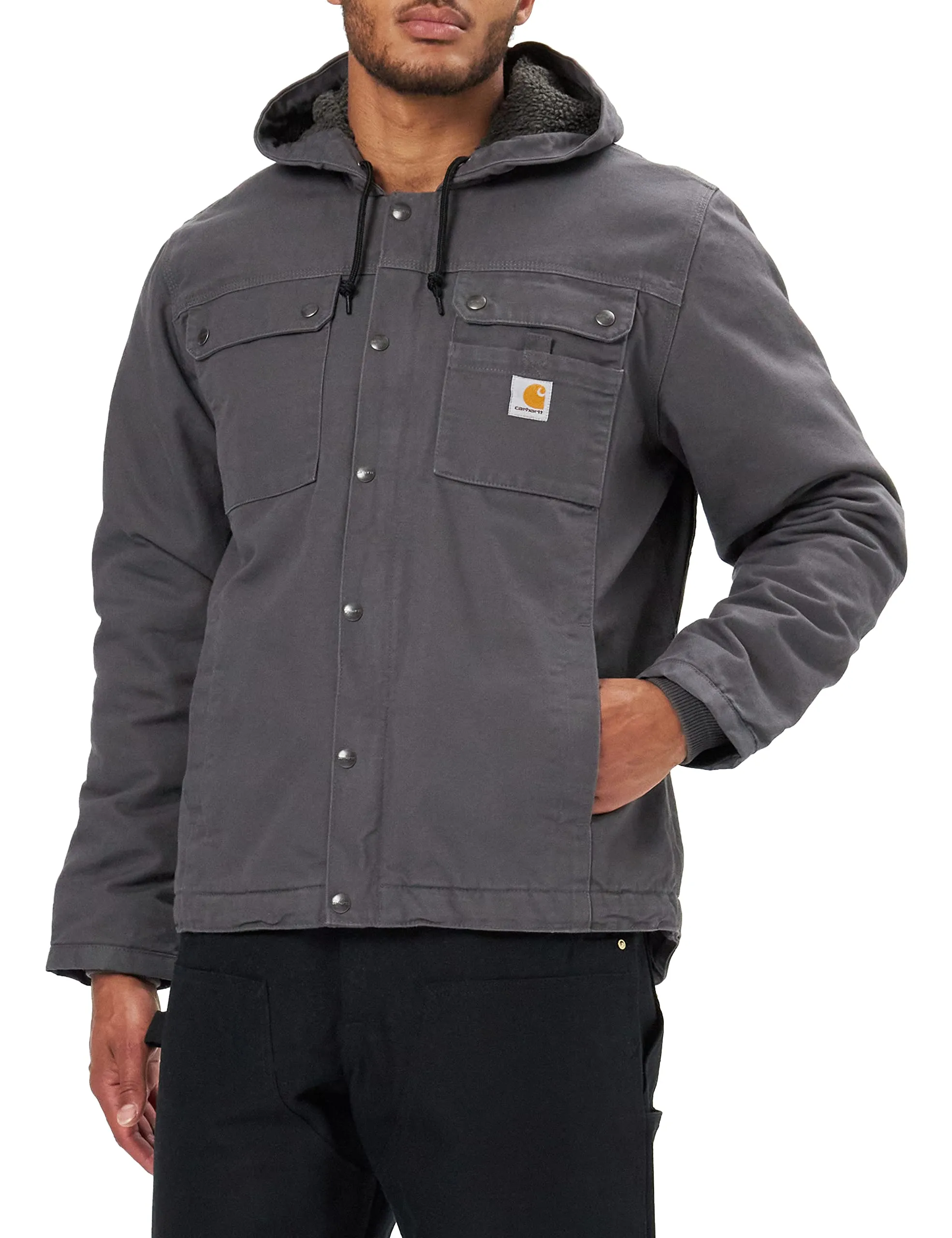 Carhartt 103826 Men's Relaxed Fit Washed Duck Sherpa-Lined Utility Jacket