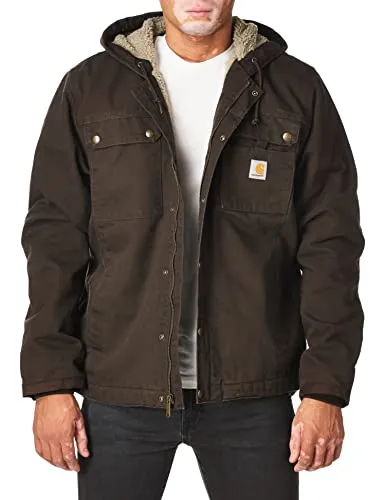 Carhartt 103826 Men's Relaxed Fit Washed Duck Sherpa-Lined Utility Jacket