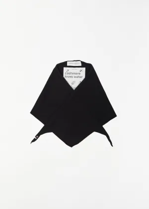 Cashmere Nylon n°35 Bandana Scarf — Raven