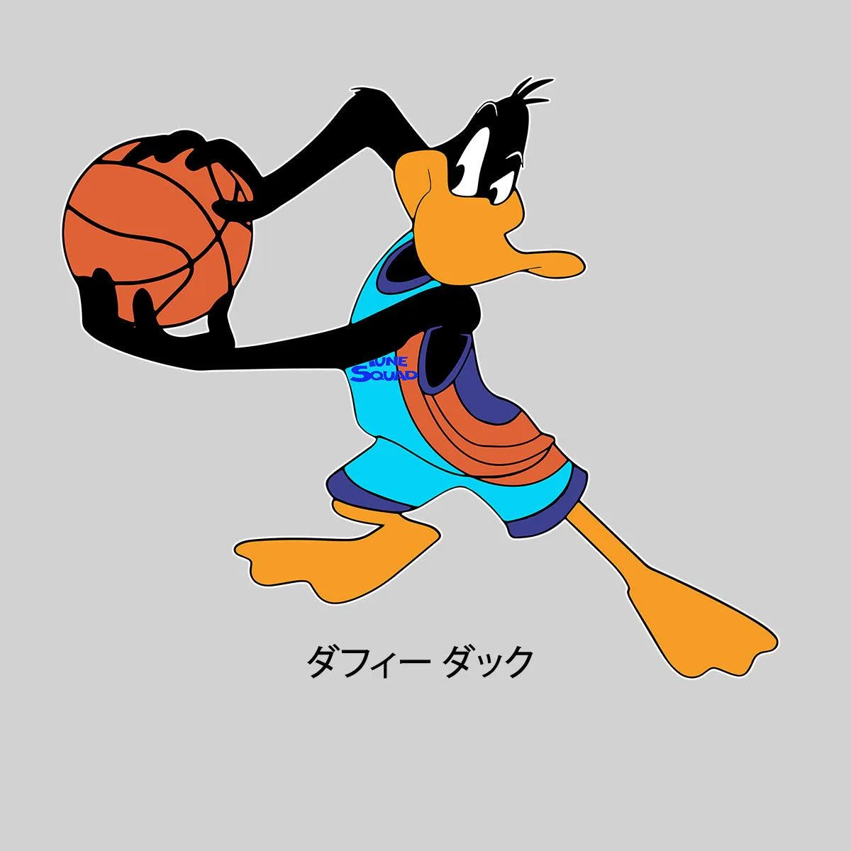 Daffy Duck Japanaise Tune Squad T-shirt Adult Movie