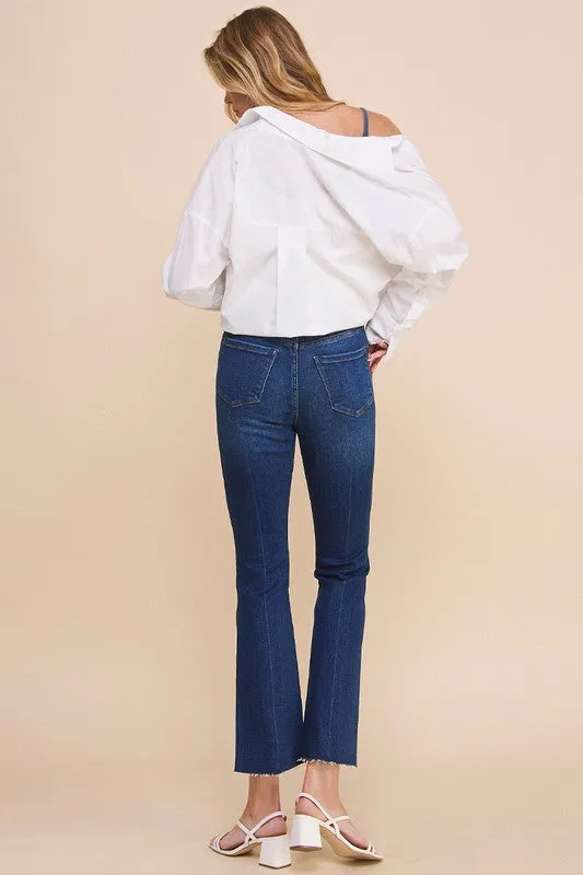 Danica Crossover Step Hem Jeans