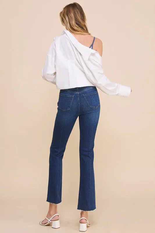 Danica Crossover Step Hem Jeans