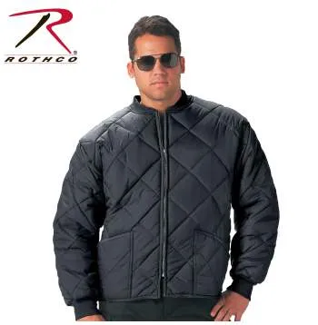 Diamond Nylon Quilted Flight Jacket