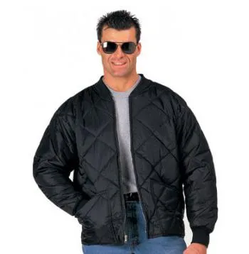 Diamond Nylon Quilted Flight Jacket