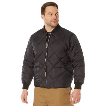 Diamond Nylon Quilted Flight Jacket