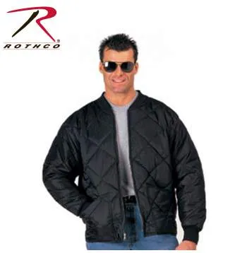 Diamond Nylon Quilted Flight Jacket