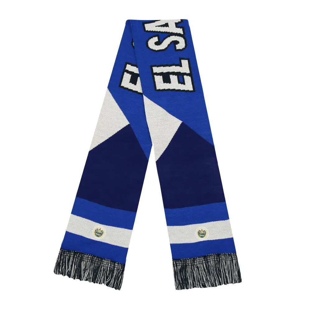 El Salvador Reversible Soccer Acrylic Knit Scarf