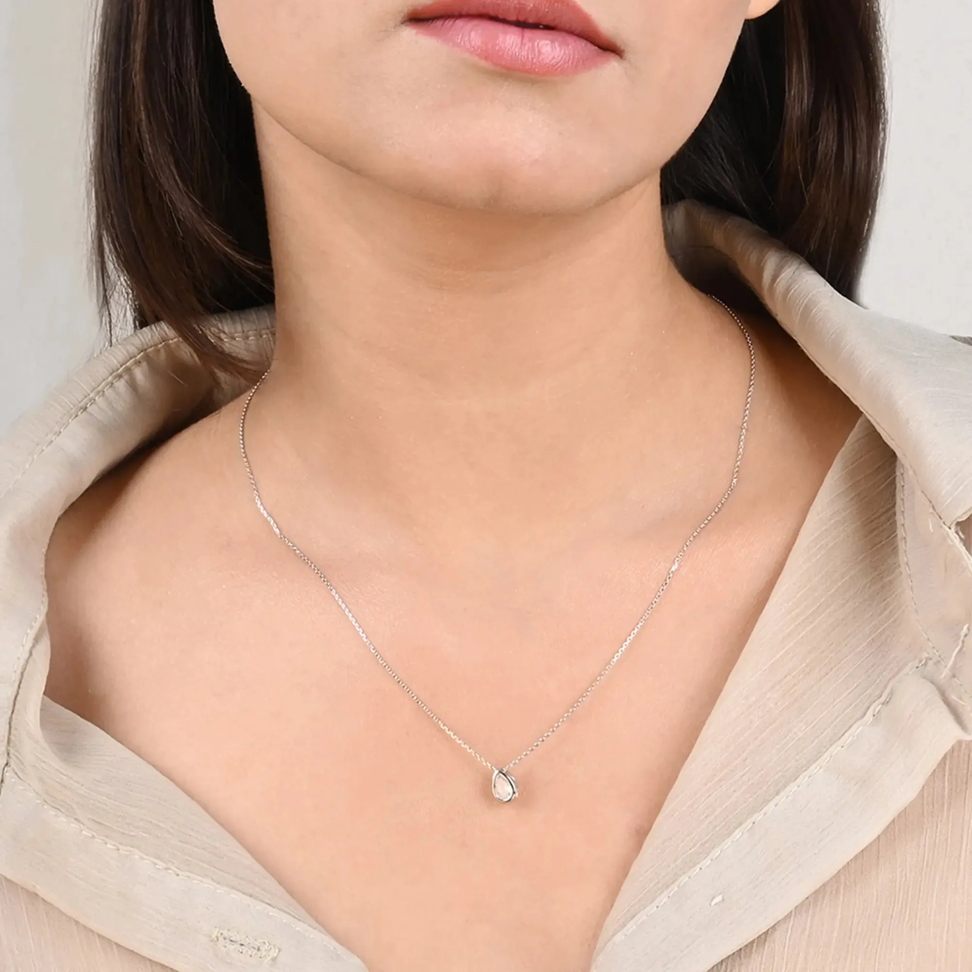 Elegant Drop Stone Necklace