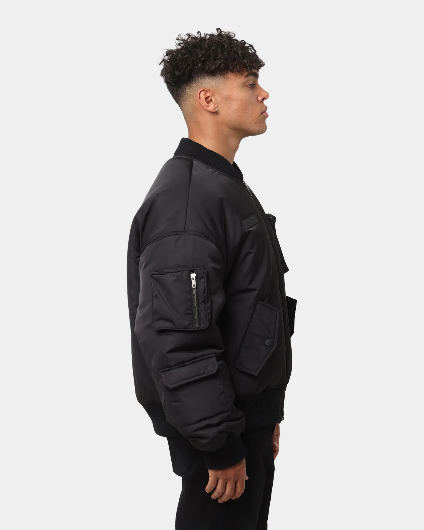 EN ES Flight Bomber Jacket Black