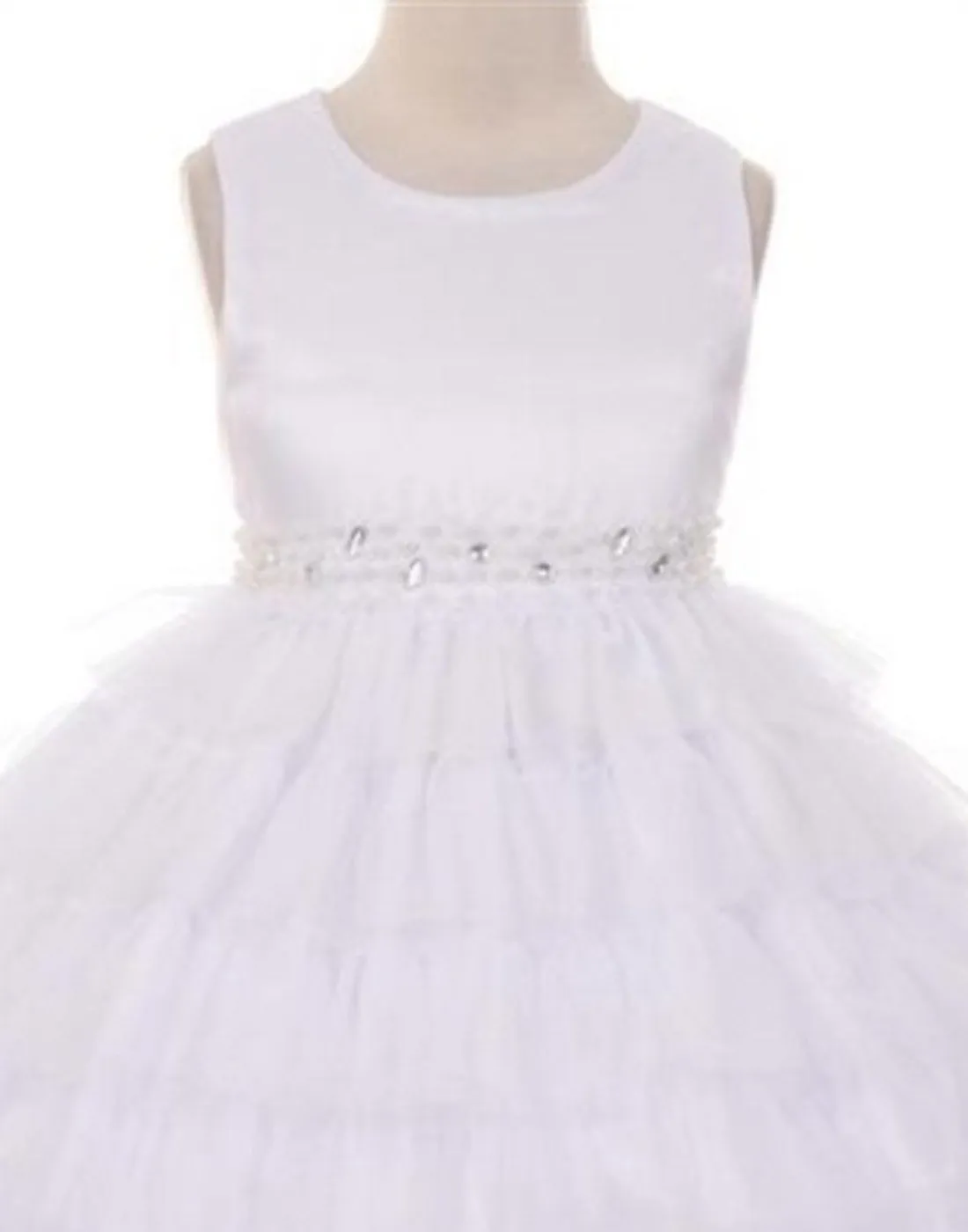 Enchanting Mesh Layered Princess Dress - White