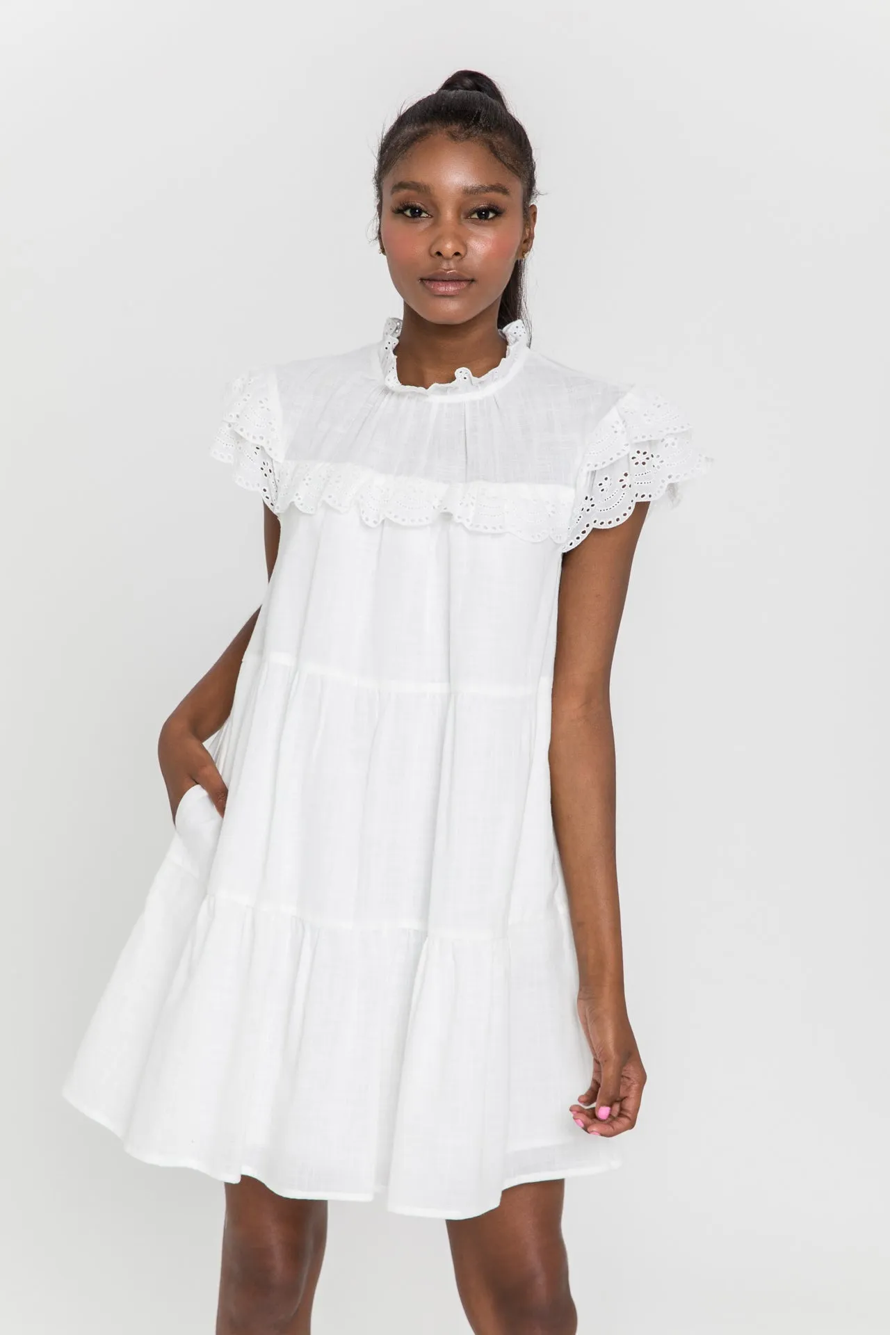 English Factory - Eyelet Babydoll Dress