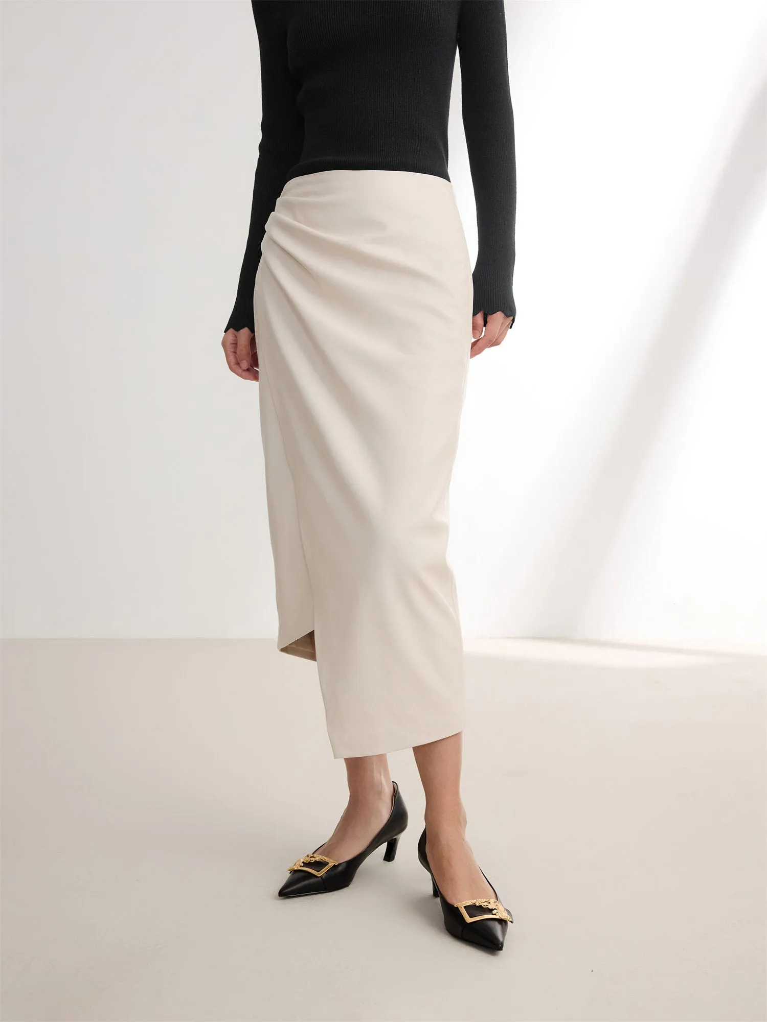 EP YAYING Deconstructed Midi Skirt