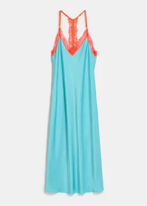 Essentiel Antwerp Feist Slip Dress Blue and Orange