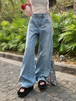 Fashion Vintage High Waist Wide Leg Jeans