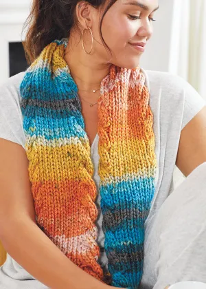 Free Cabled Colors Cowl Pattern