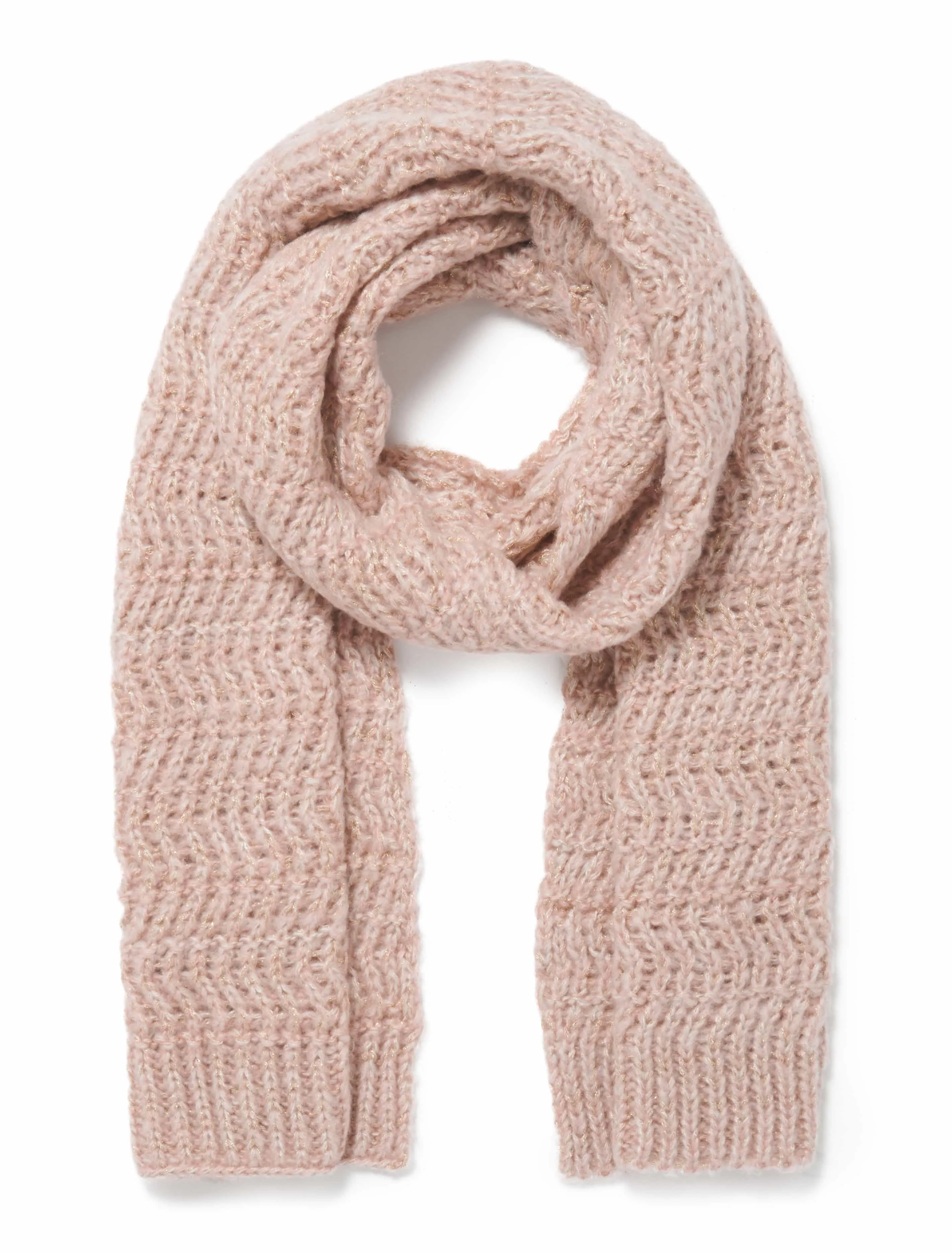 Georgina Metallic Knit Scarf